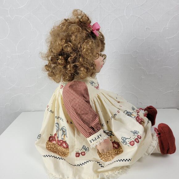 Vintage Norma Rambaud & Wendy Crawford 1991 Porcelain Doll Blue Eyes Curly Hair - Picture 8 of 16